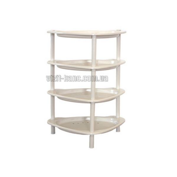 Полиця для ванної кутова 36 х 48 пластик бежевий