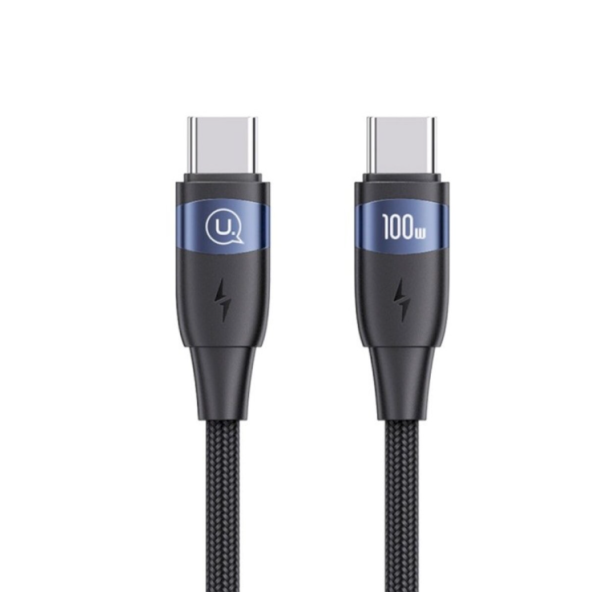 Кабель Type-C/Type-C 1.2 м Usams US-SJ632 100 Вт чорний Кабель Type-C/Type-C 1.2 м Usams US-SJ632 100 Вт чорний