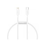 Кабель Type-C/Apple Lightning 0.25 м Baseus Superior 20 Вт білий