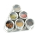 Набір для спецій нержавіюча сталь 6 ємностей сріблястий