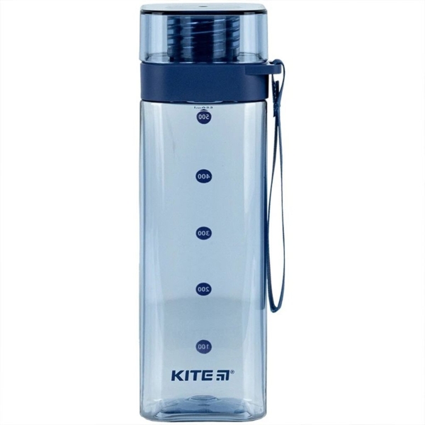 Пляшка для води Kite K24-1209-1 з ремінцем 550 мл блакитний