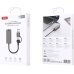 USB-Хаб зовнішній 1 порт RJ45 XO HUB018 Type-C 0.17 м сірий