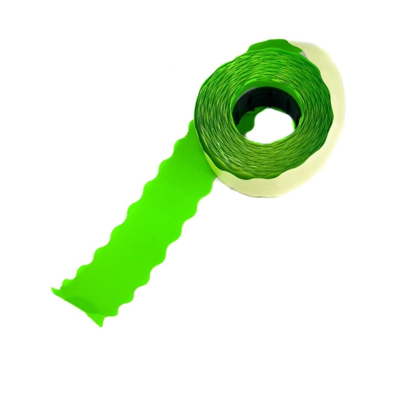 / Цінник фігурний 26х12 3метра зелений new