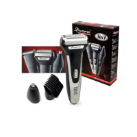 Електробритва шейвер Geemy GM-598 3в1 сріблястий з чорним
