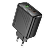 Зарядний блок живлення 2xType-C+USB HOCO CS26A Article 45 W 5 V 3 A чорний