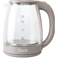 Електрочайник Dario DR1802 скло 1.8 л сірий