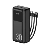 Універсальна мобільна батарея 30000 mAh WUW Y31 10.5 W повербанк з дисплеєм чорний