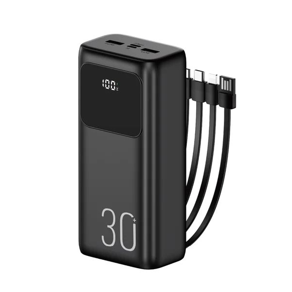 Універсальна мобільна батарея 30000 mAh WUW Y31 10.5 W повербанк з дисплеєм чорний