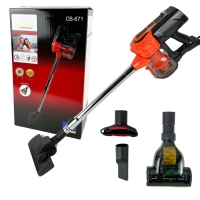 Пилосос контейнерний Crownberg CB-671 для сухого прибирання 2500 Вт чорний з помаранчевим