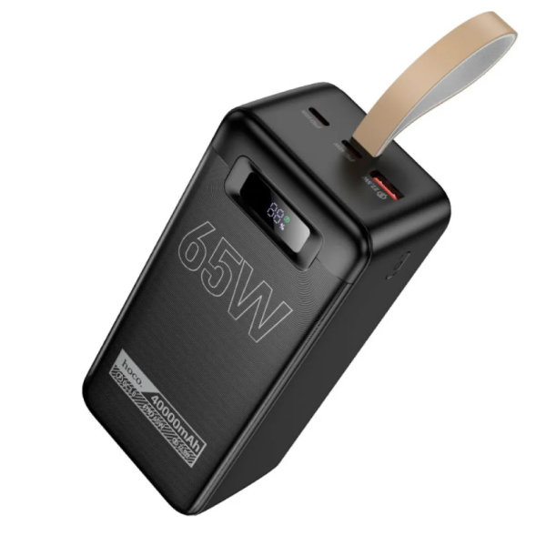 Універсальна мобільна батарея 40000 mAh Hoco DB82 Aquila 65 W повербанк з дисплеєм чорний