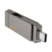Флеш пам'ять USB 128 GB Hoco UD15 Clever Type-C+USB 3.2 сірий Флеш пам'ять USB 128 GB Hoco UD15 Clever Type-C+USB 3.2 сірий