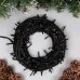 / Світлодіодна гірлянда-нитка чорний дріт 101 LED Xmas 9 м 8 режимів теплий білий