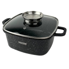 Каструля антипригарне покриття Vezzer VZ8008 з кришкою 3.5 л чорний