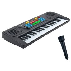 Іграшковий синтезатор MQ-3768D з мікрофоном 43 см чорний