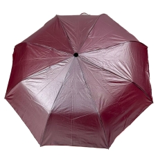 Парасолька складана Однотонна 379S напівавтомат з чохлом бордовий