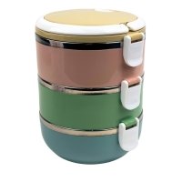 Ланч-бокс трисекційний металевий Empire EM3516 різнобарвний