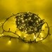 Світлодіодна гірлянда-нитка чорний дріт 500 LED Euro Led кулька маленька 25 м 8 режимів теплий білий