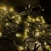 Світлодіодна гірлянда-нитка чорний дріт 500 LED Euro Led кулька маленька 25 м 8 режимів теплий білий
