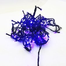 / Світлодіодна гірлянда-нитка чорний дріт 100 LED Euro Led 7 м 8 режимів синій