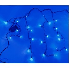 / Світлодіодна гірлянда-завіса чорний дріт 120 LED Euro Led 3 м 8 режимів синій