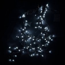 Світлодіодна гірлянда-завіса чорний дріт 120 LED Euro Led конус 3 м 8 режимів білий