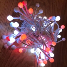 / Світлодіодна гірлянда-нитка білий дріт 100 LED Magic Lights 3 м матова кулька мульти