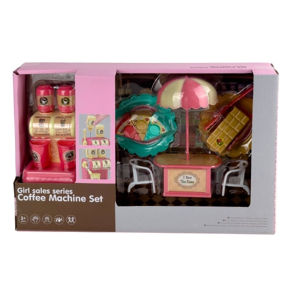 Ігровий набір 4в1 Кав'ярня 71022-69 з посудом та десертами рожевий