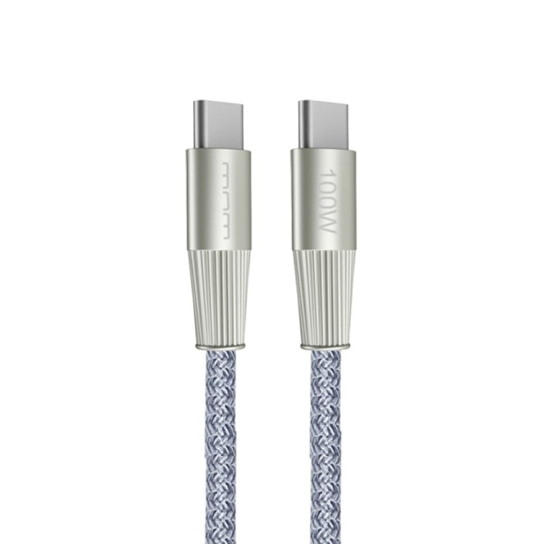 Кабель Type-C/Type-C 1 м WUW X201 100 Вт сірий