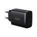 Зарядний блок живлення 3хUSB Baseus Compact Charger 17 W 5 V 3.4 А чорний
