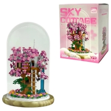 Конструктор P2237 Будиночок на сакурі під куполом зі світловими ефектами 1382 деталі new