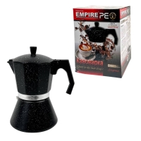 Кавоварка гейзерна алюмінієва Empire EM-6613 Граніт V 500 мл чорний