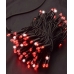 Світлодіодна гірлянда-бахрома вулична чорний дріт 120 LED Magic Lights ліхтарики 5 м червоний