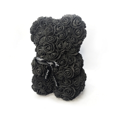 / Мишка из искусственных 3D роз Teddy Flower 25 см черный
