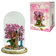 Конструктор P2237 Будиночок на сакурі під куполом зі світловими ефектами 1382 деталі new