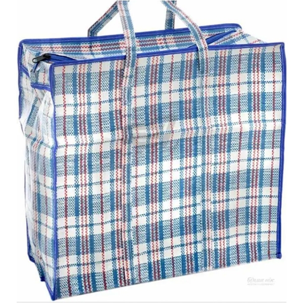 / Сумка-баул №4 унісекс, тканинна посилена, картата, клітинка