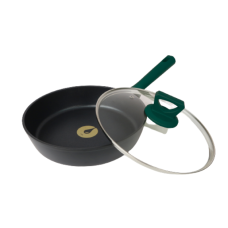 Сковорідка антипригарне покриття Ringel RG-1101-28/h/L Herbal з кришкою діаметр 28 см