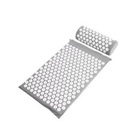 Масажний ортопедичний килимок Медика Acupressure Mat 65 х 41 см з подушкою сірий