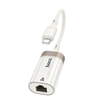 Кабель-перехідник HOCO UA41 UA41B Crystal Type-C ethernet adapter(100 mbps) apricot new