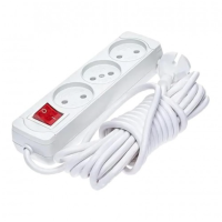 Мережевий фільтр-подовжувач 3 розетки K0300A-3M 10 А 3 м білий