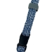 Шлея з повідцем для котів та собак XS світловідбиваюча WAUDOG Re-cotton 147012 з QR паспортом 10 мм 122 см синій