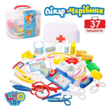 Лікар M 0461 U/R (24шт) стетоскоп, шприц, окуляри, 36 предметів, у валізі new