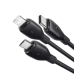 Кабель 3в1 USB/Apple Lightning+Type-C+microUSB 0.8 м Baseus Ultra Fast 3.5 A чорний