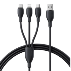 USB кабель Baseus Ultra-Fast 3in1 Fast Charging Cable USB to M+L+C 3.5A 0.8m Black P10376303121-01 new