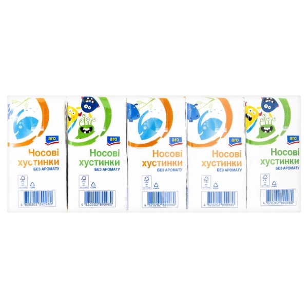 Носові хустинки ARO 10шт неароматизовані