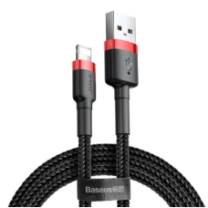 Кабель USB/Apple Lightning 2 м Baseus Cafule Cable 1.5 А чорний з червоним