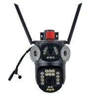 Камера відеоспостереження IP PTZ V380PRO Wi-Fi вулична поворотна з мікрофоном чорний