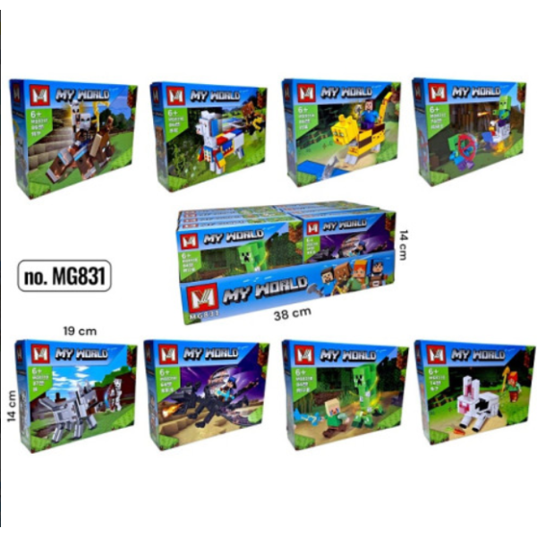 КОНСТРУКТОР MINECRAFT MG831 64+ ДЕТАЛІ new