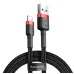 Кабель USB/Apple Lightning 2 м Baseus Cafule Cable 1.5 А чорний з червоним Кабель USB/Apple Lightning 2 м Baseus Cafule Cable 1.5 А чорний з червоним