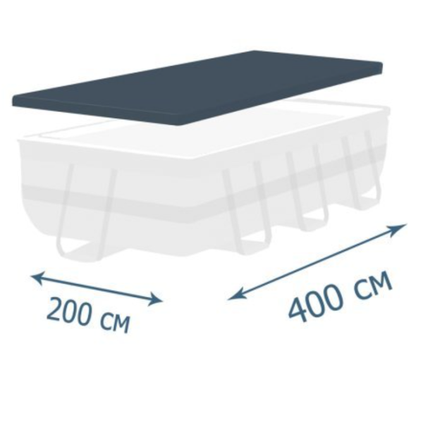 Тент-чохол для басейну Intex 28037 400 х 200 см синій