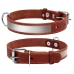 Нашийник для собак L світловідбиваючий Collar 02986 шкіра 35 мм 48-63 см коричневий